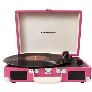 Pink Crosley Record Player