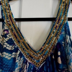 SALE!!! Eyeshadow Blue, White & Purple Blouse