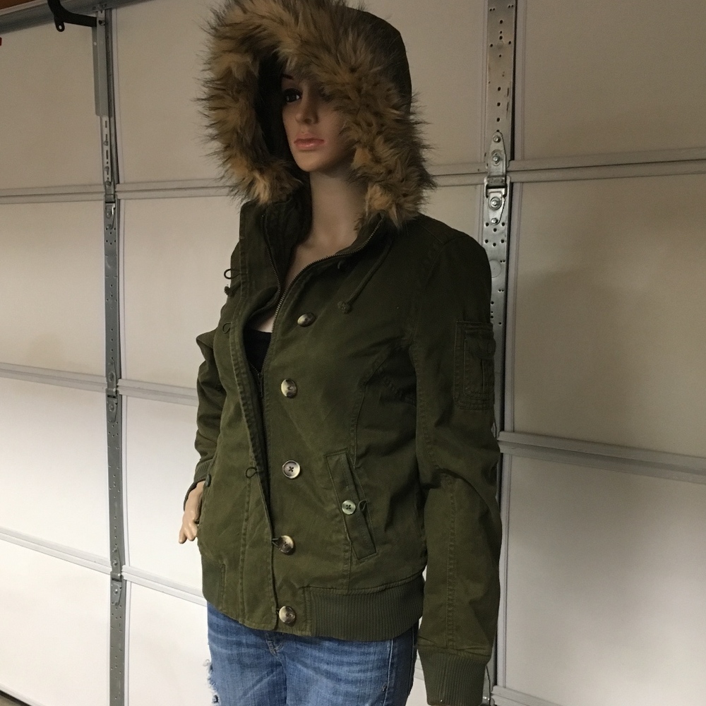 OLD NAVY eskimo hooded coat jacket Med M