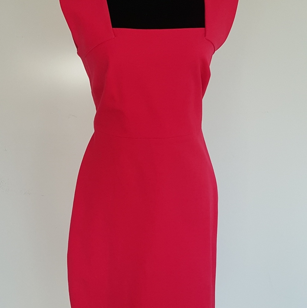 Pink Banana Republic dress.