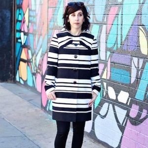 Striped Kate spade Etta coat