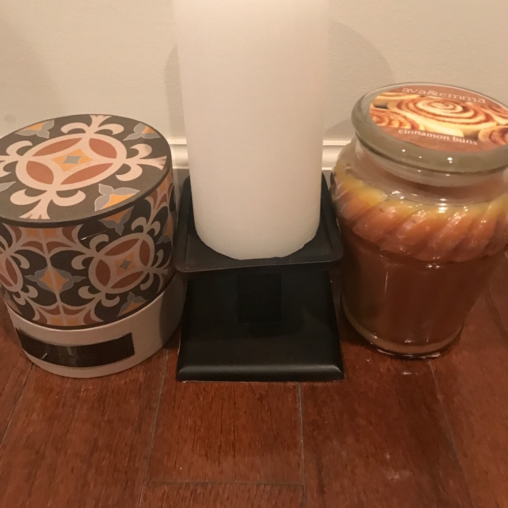 3 candles, beautifully scented candles