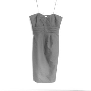 J Crew, Gray, Cocktail length, strapless dress