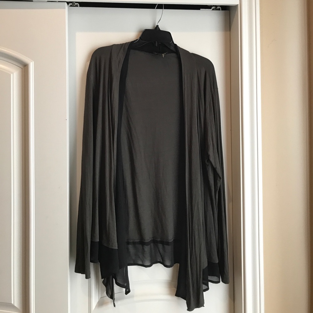 Olive Green and Black Cardigan (XL)
