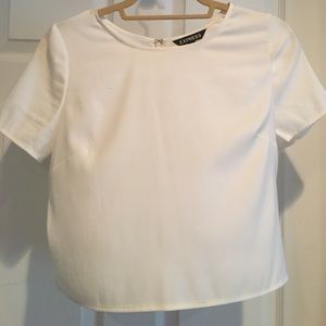Express Ivory Cropped Top