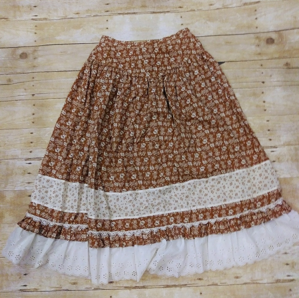 Vintage Folk Prairie Tiered Skirt