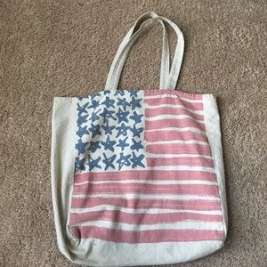 American flag tote bag