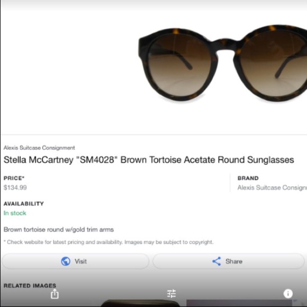 🍏STELLA MCCARTNEY-Tortoise Sunglasses - Picture 4 of 8