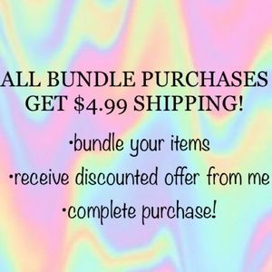bundle your items to get $4.99 shipping offer!