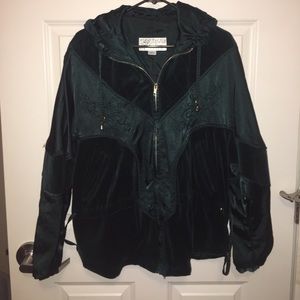 Vintage Velvet Hooded Jacket