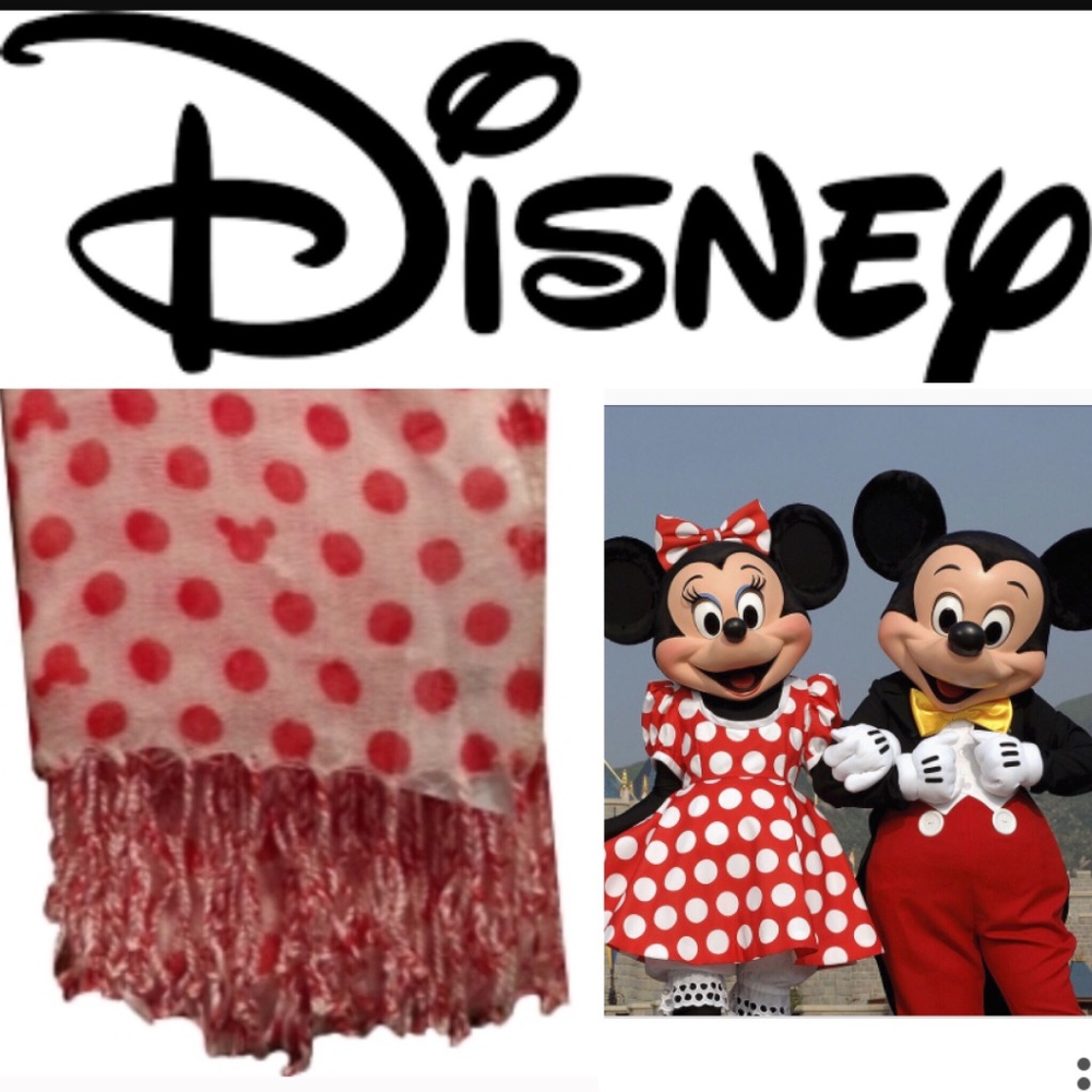 HP! 🎉Disney Icon Mickey Mouse Red Polkadot Scarf!
