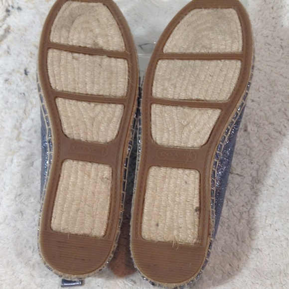 $$⬇️Coach silver sparkle espadrilles - Picture 5 of 7