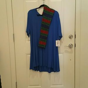 LuLaRoe XXL/2XL Perfect Tee Bright Blue Jersey