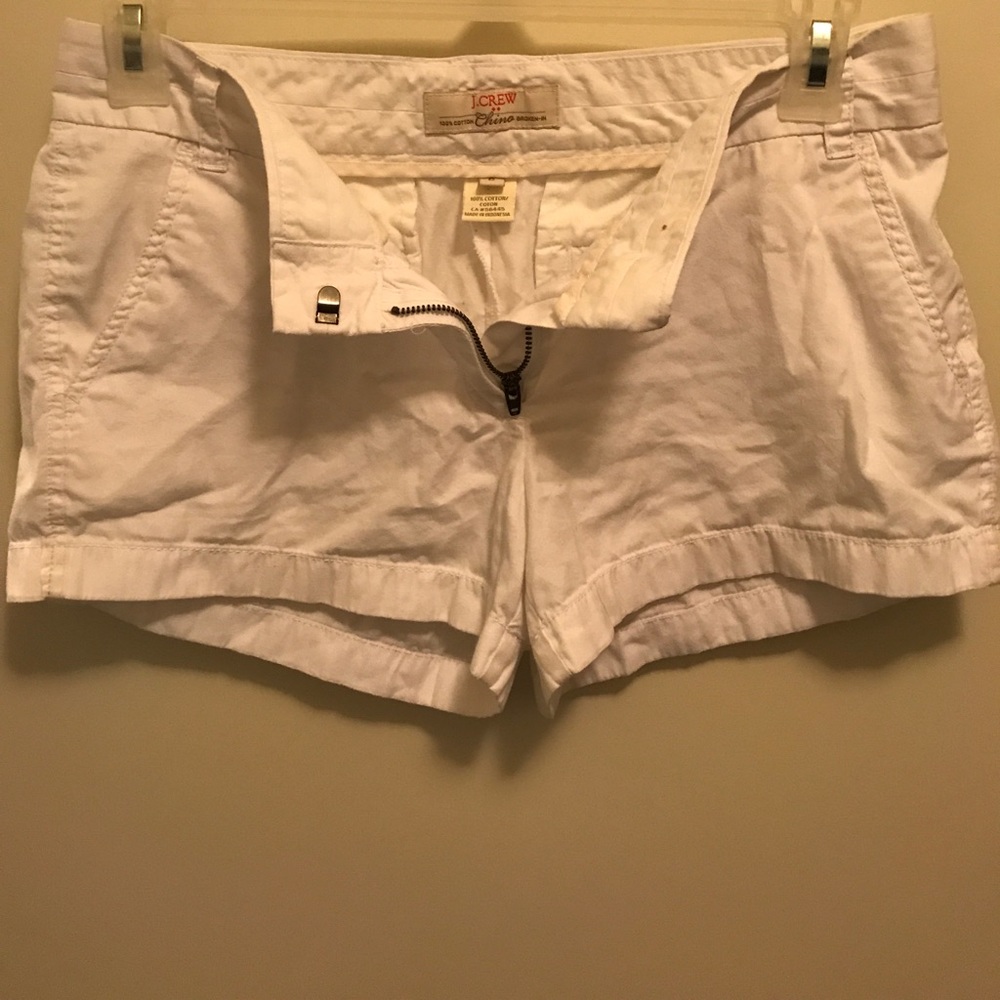 White J Crew chino shorts