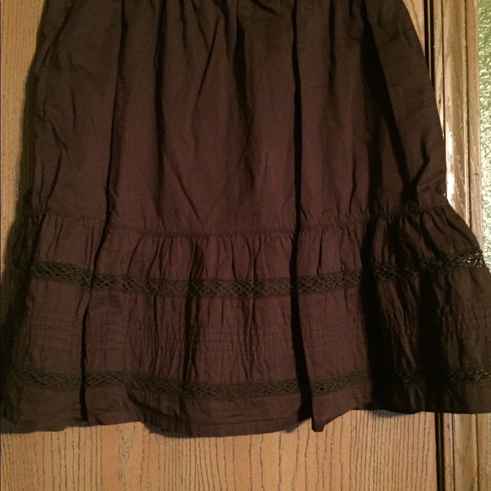 Women’s Sz Lg brown knee length skirt