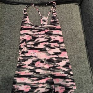 Lululemon Pink Camouflage Tank swim material