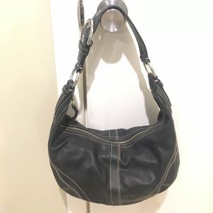 Coach Medium Black Leather Hobo