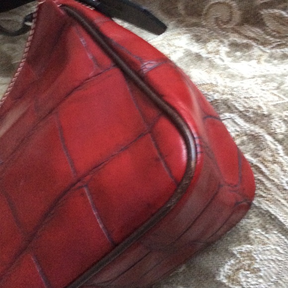 Dooney and Bourke Croco Embossed Leather Hobo - Picture 7 of 8