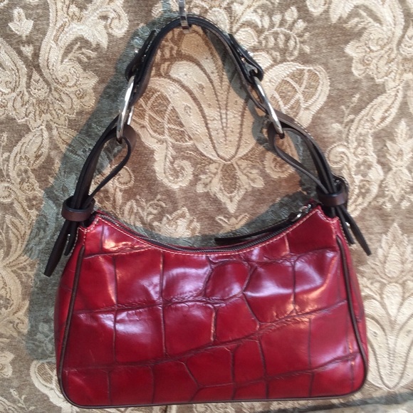 Dooney and Bourke Croco Embossed Leather Hobo - Picture 2 of 8