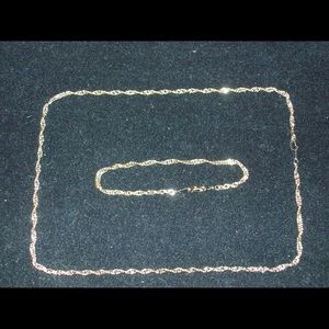 Necklace and bracelet set.