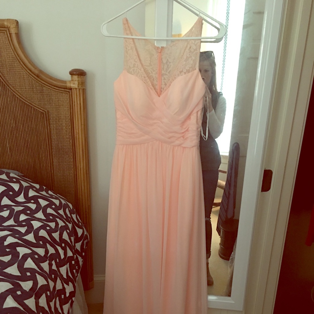 Coral bridesmaid dress!