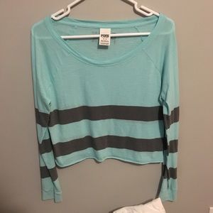 PINK striped crop top