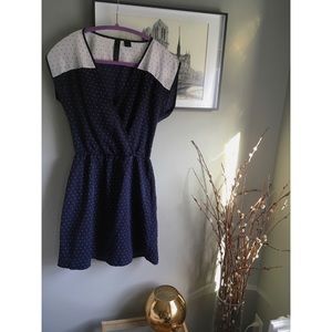 NWOT Navy Dot Dress