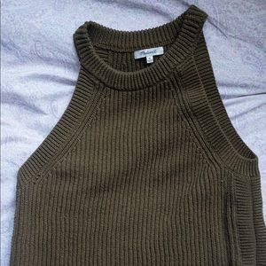 Madewell Khaki green knit tank top