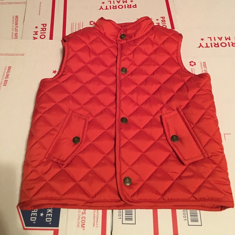 Janie and Jack Brunt Orange Vest