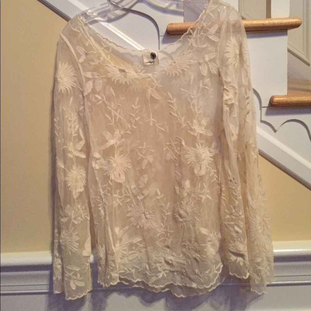 Sheer lace top
