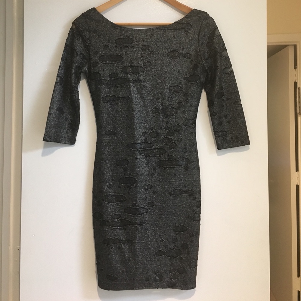 Charcoal shiny dress