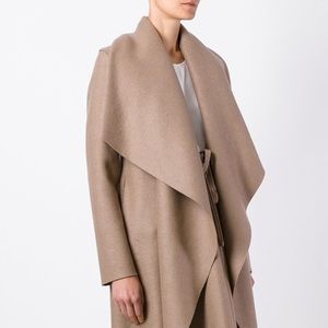 harris wharf london shawl-collar wool coat