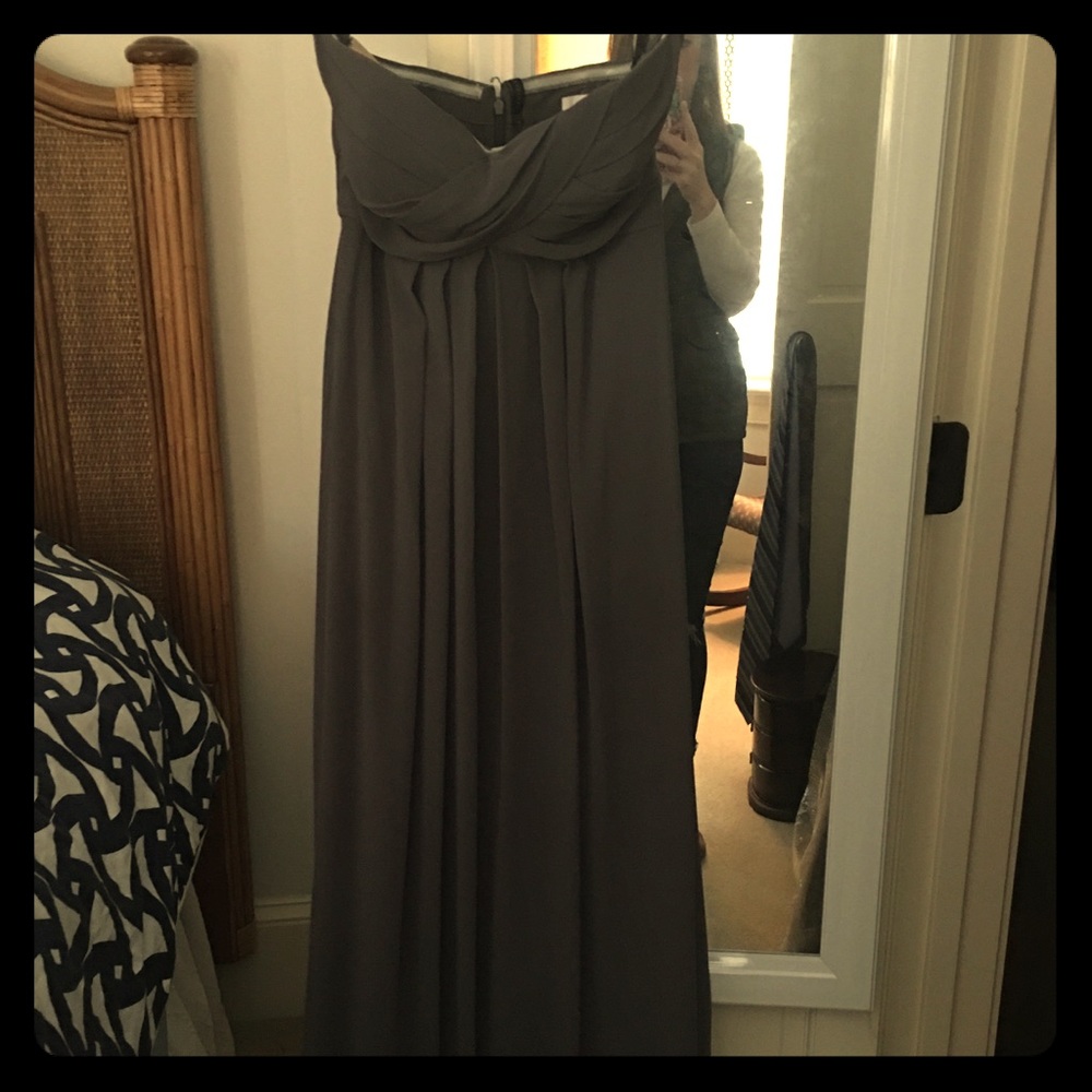 Gorgeous strapless chiffon bridesmaid dress!