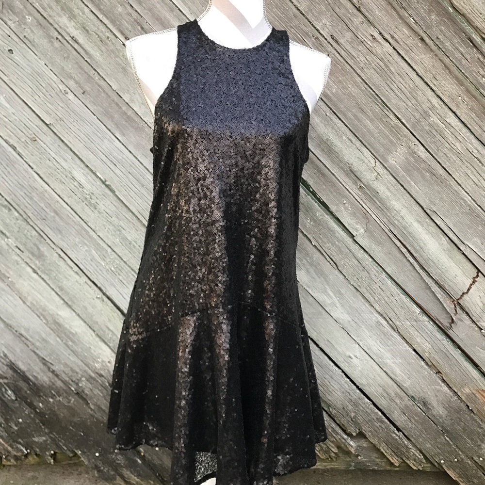 Free People Black Sequin Dress