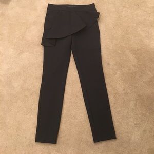 ZARA black pants with ruffled waistline
