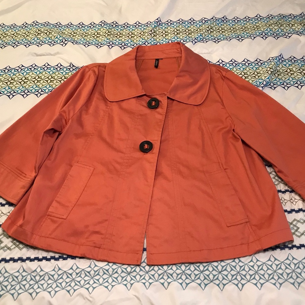Flared orange crop jacket