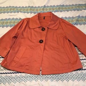 Flared orange crop jacket