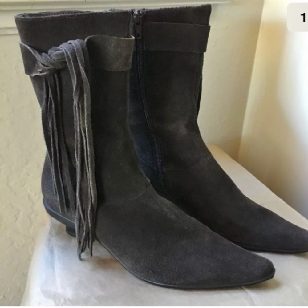 Artemis Brown Suede Tassel Ankle Boots Women