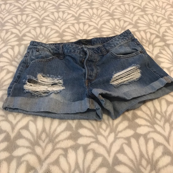 Forever 21 Distressed Jean Shorts - Picture 2 of 4