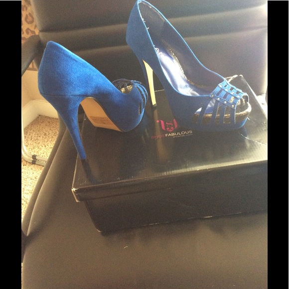 Liliana Blue High Heels - Picture 4 of 6