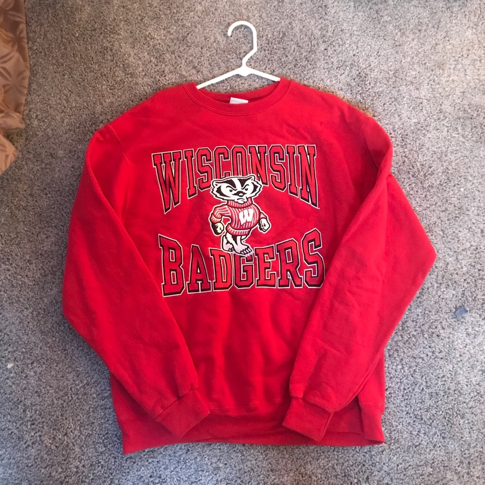 Men’s champion badger crew neck sweatshirt
