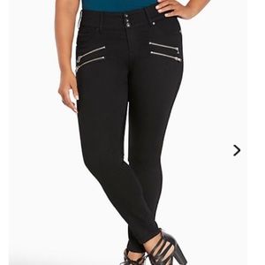 Torrid Multi Zip Jeggings Black Wash