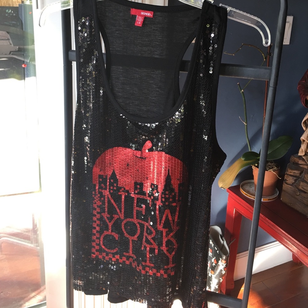 Brand New Sequins NYC Tank Top