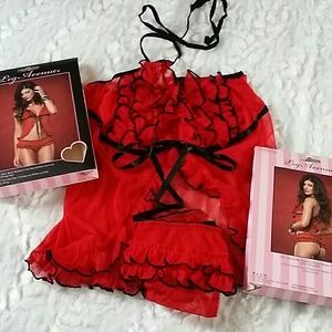 Leg Avenue S/M & M/L Lingerie Red
