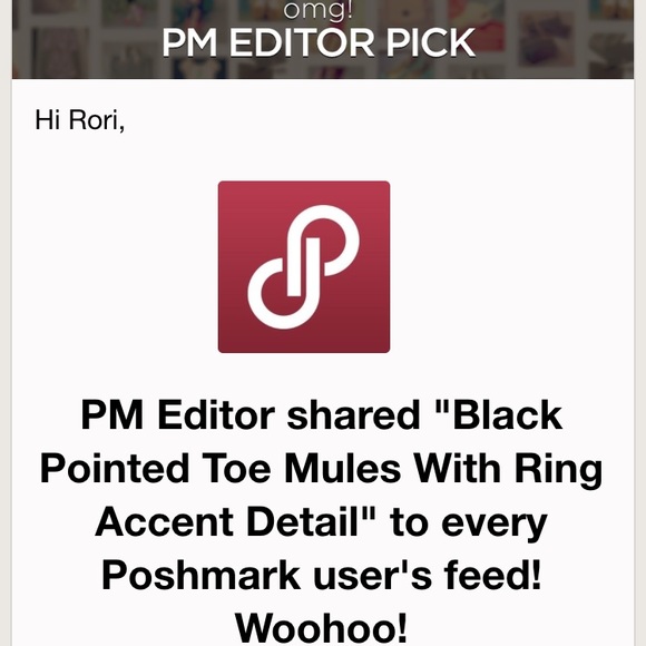 🚨LAST ONE SIZE 7.5🚨 Black Pointed Toe Ring Mules - Picture 3 of 3