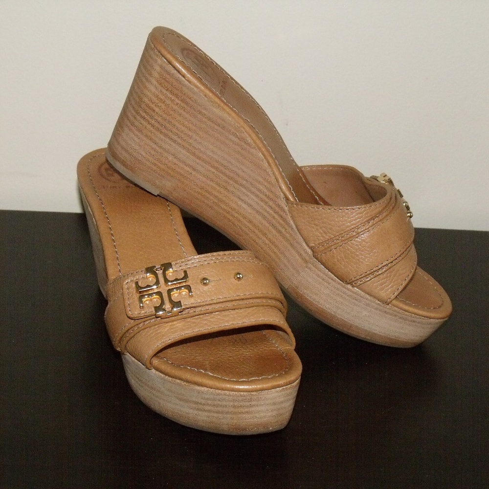 TORY BURCH LADIES WEDGE SANDALS SZ. 8.5 or 8 1/2