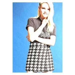 🌂Houndstooth wraparound skirt