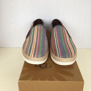 New UGG Men Wilton Multi Stripe Canvas . Sz 12 men