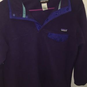 Purple Patagonia fleece pullover