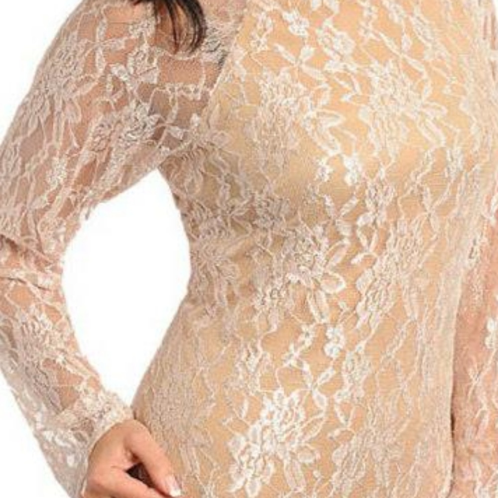***Plus Size*** Beige Dress - Picture 3 of 3